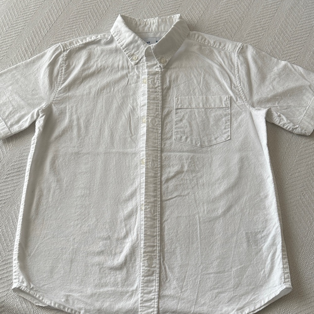 Old Navy White Button Down Kids Shirt